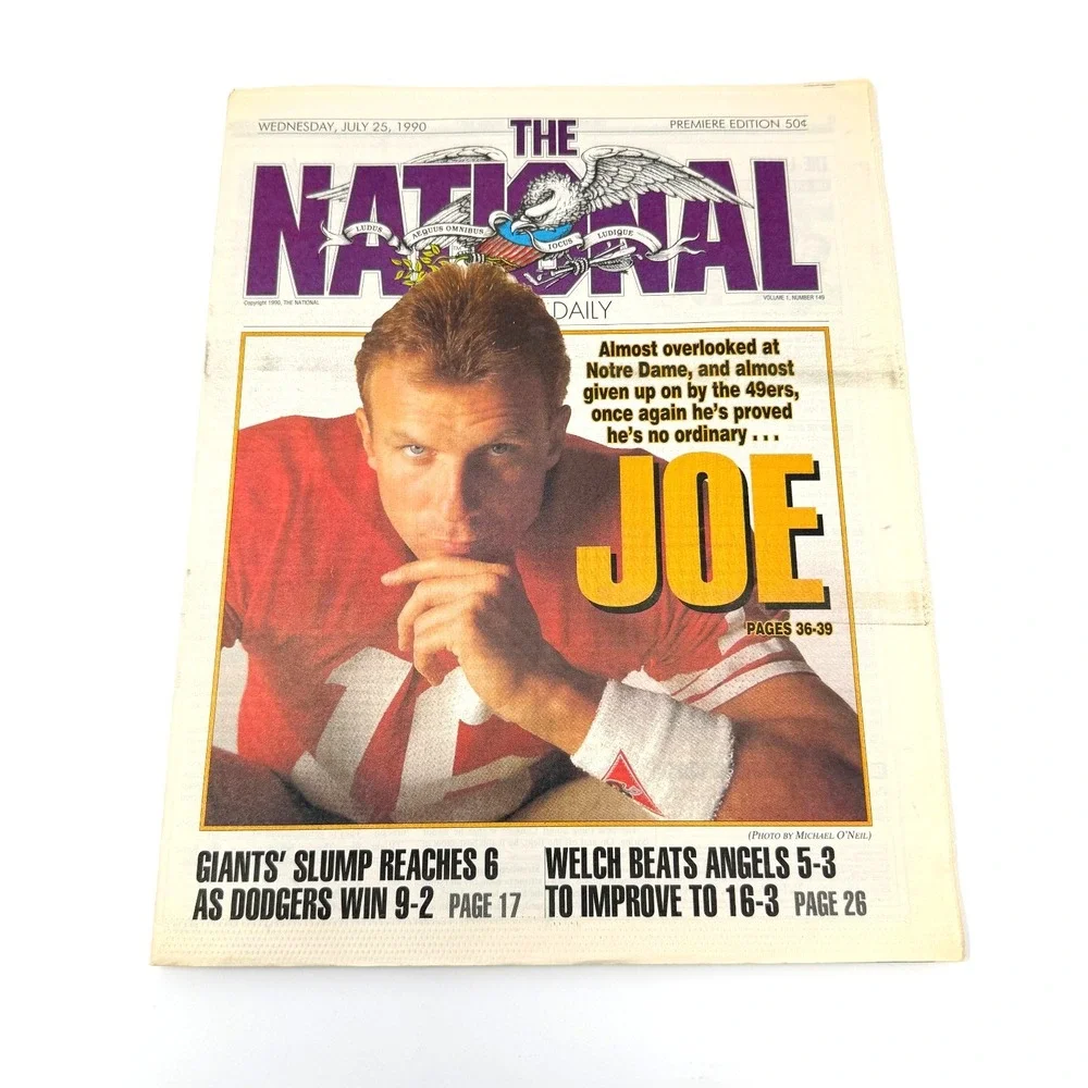 Joe Montana Magazine Newspaper Lot Football Cards Price Guide Premier Issue 1990
